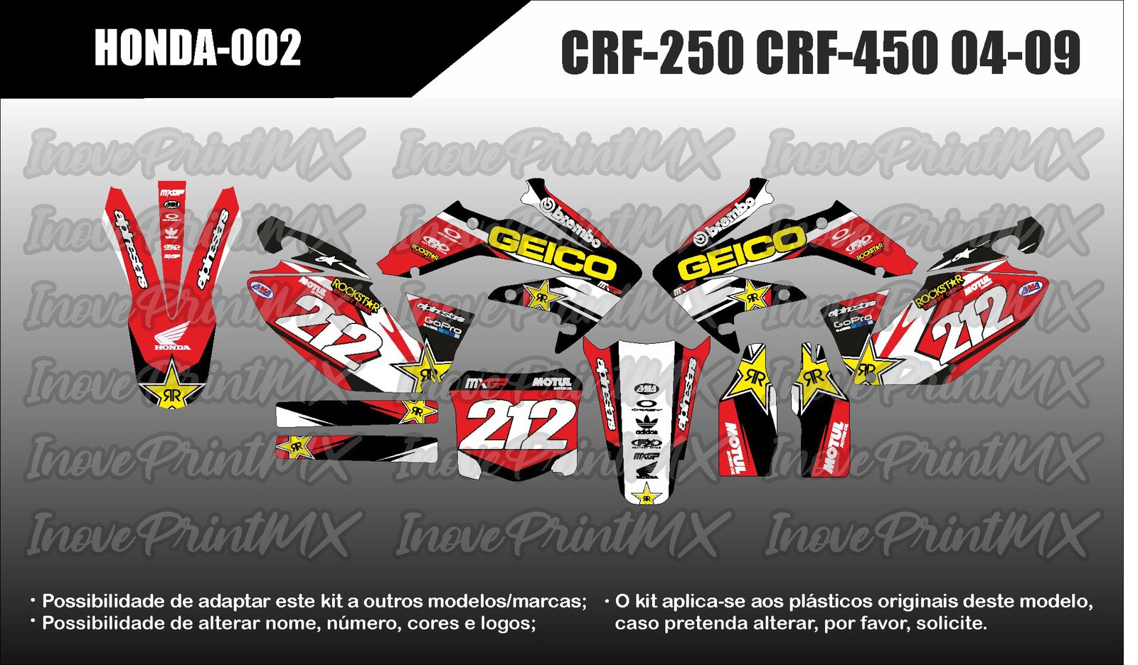Honda CRF-250 CRF-450 04 - 09