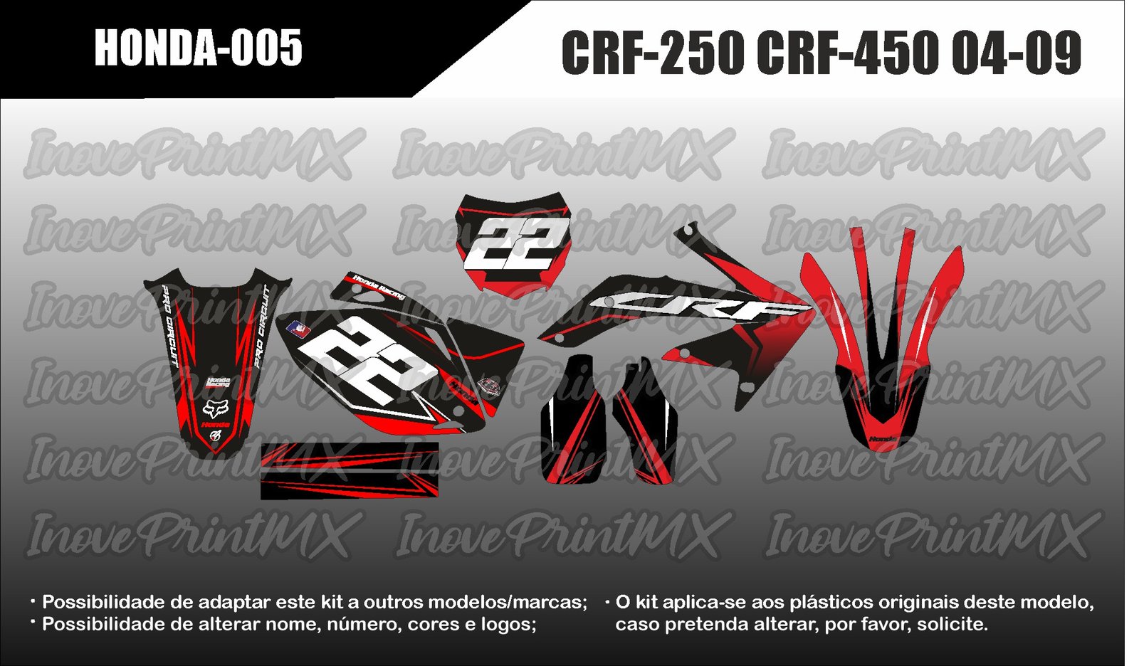 Honda CRF-250 CRF-450 04 - 09