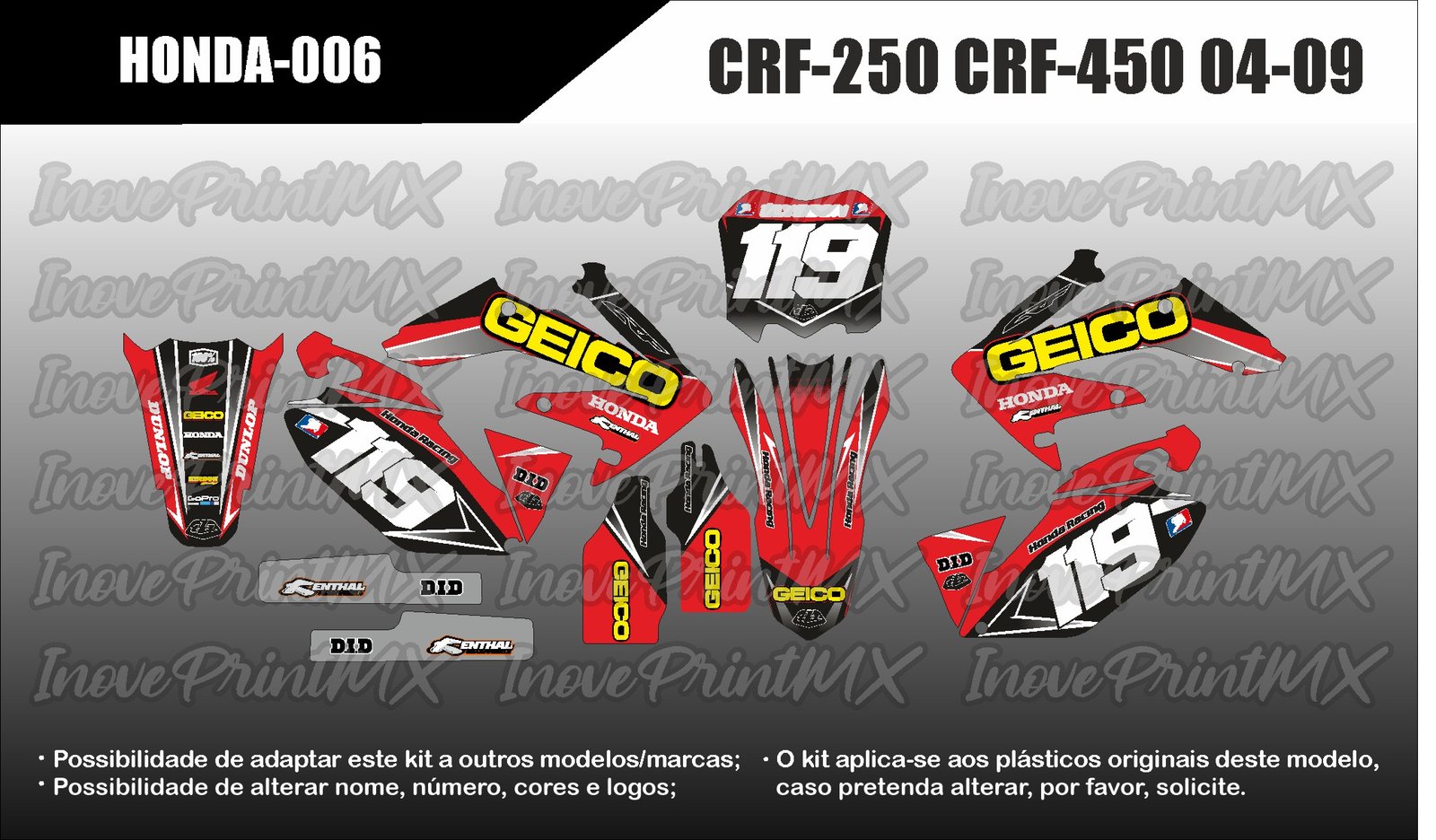 Honda CRF-250 CRF-450 04 - 09