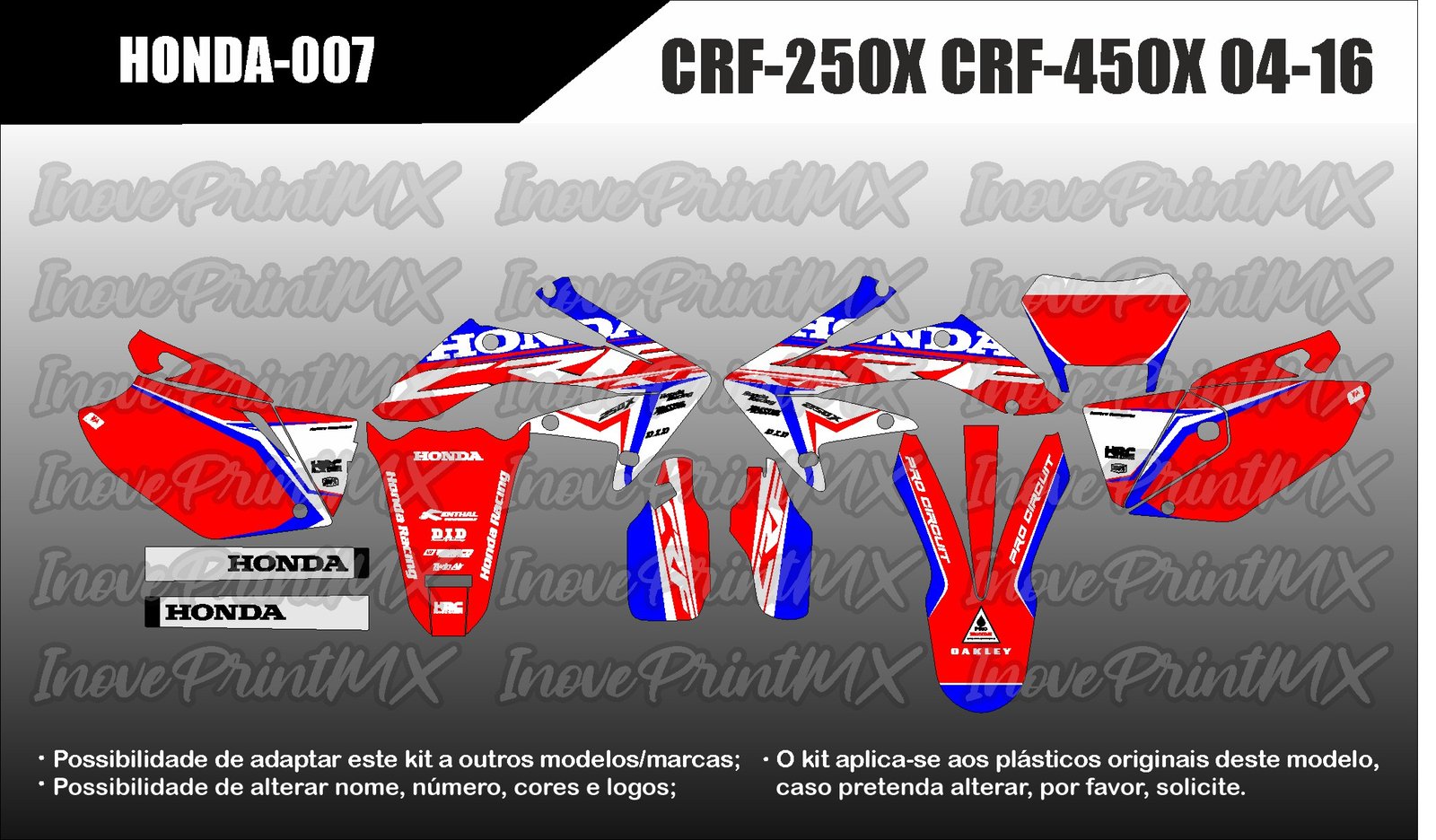 Honda CRF-250X CRF-450X 04 - 16