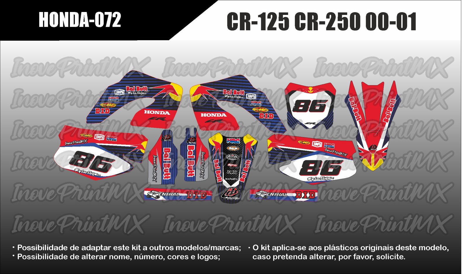 Honda CR-125 CR-250 00 - 01