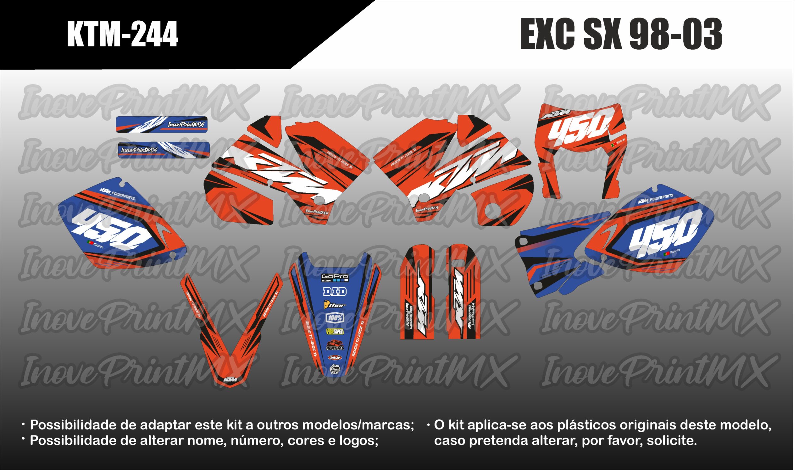 KTM EXC SX SX-F 98 - 03