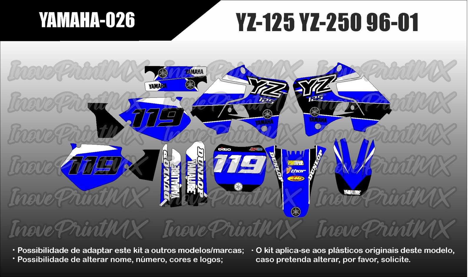 Yamaha YZ-125 YZ-250 96 - 01