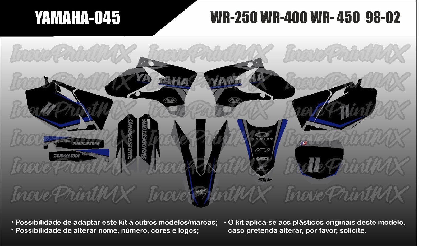 Yamaha WRF-250 WRF-400 WRF-426 98 - 02