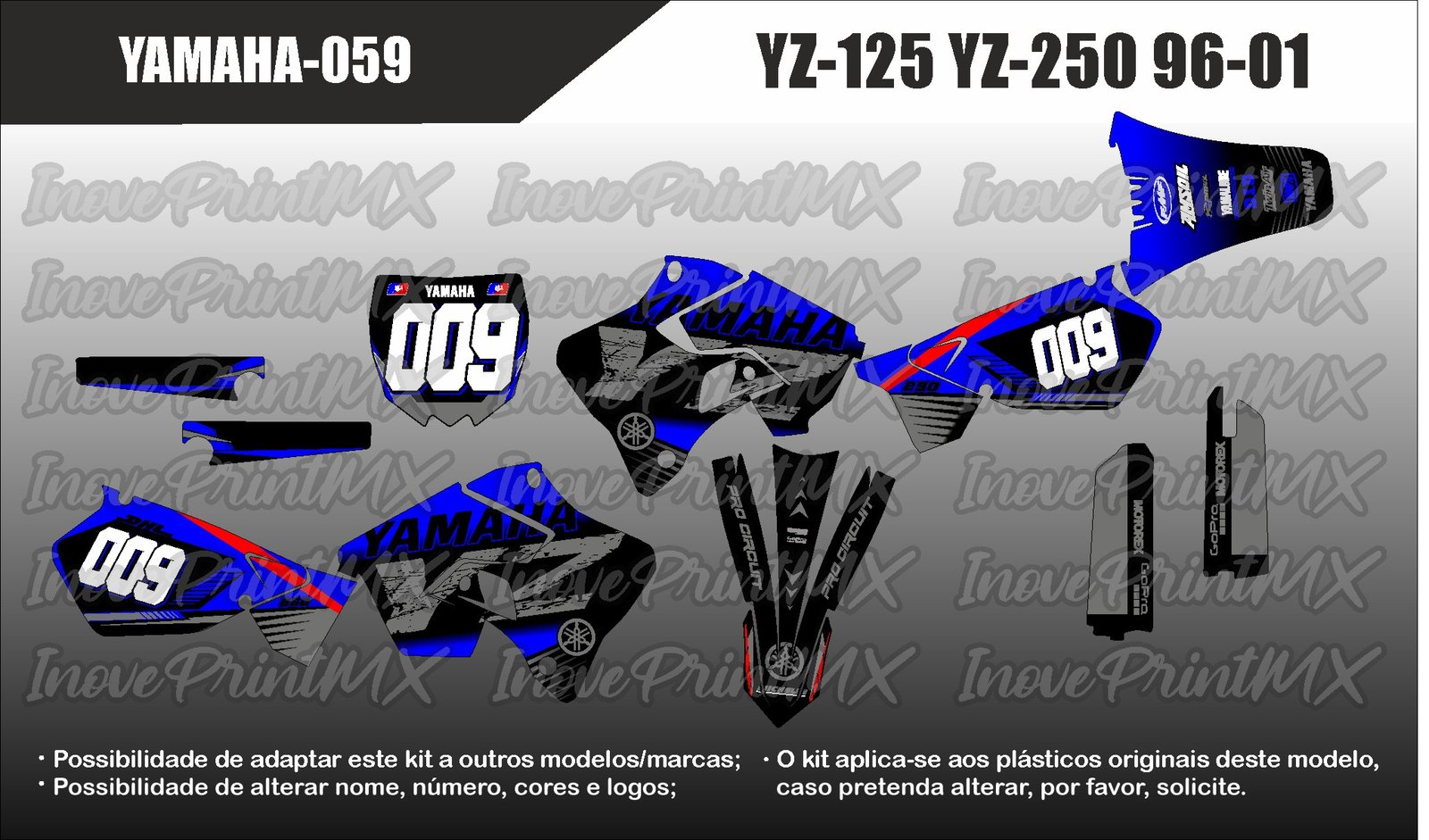 Yamaha YZ-125 YZ-250 96 - 01
