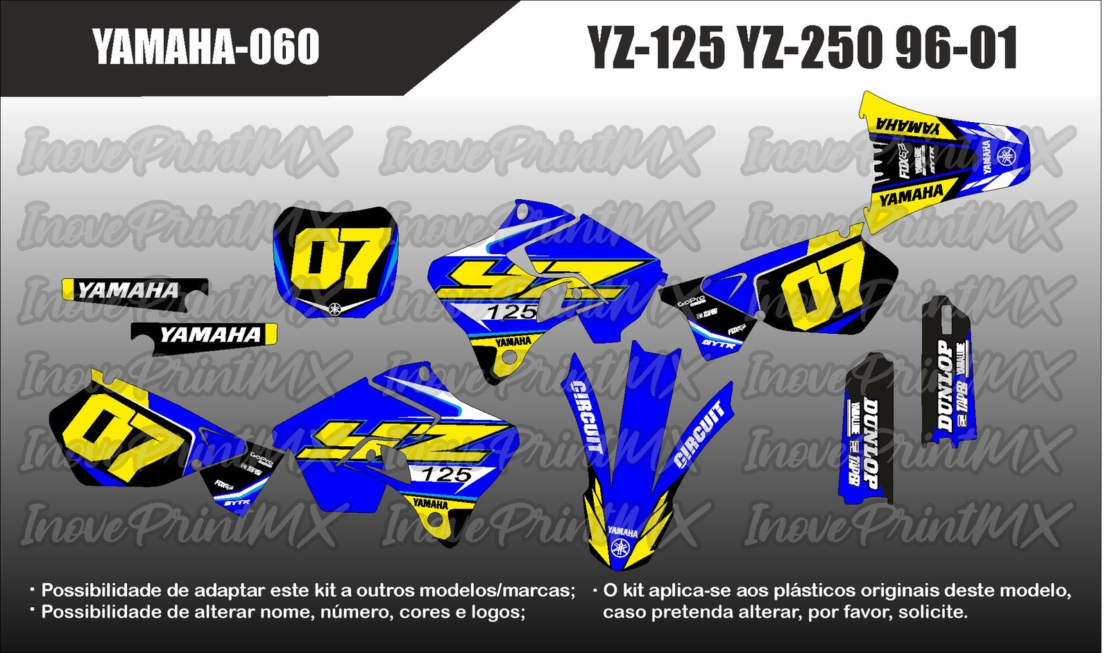 Yamaha YZ-125 YZ-250 96 - 01