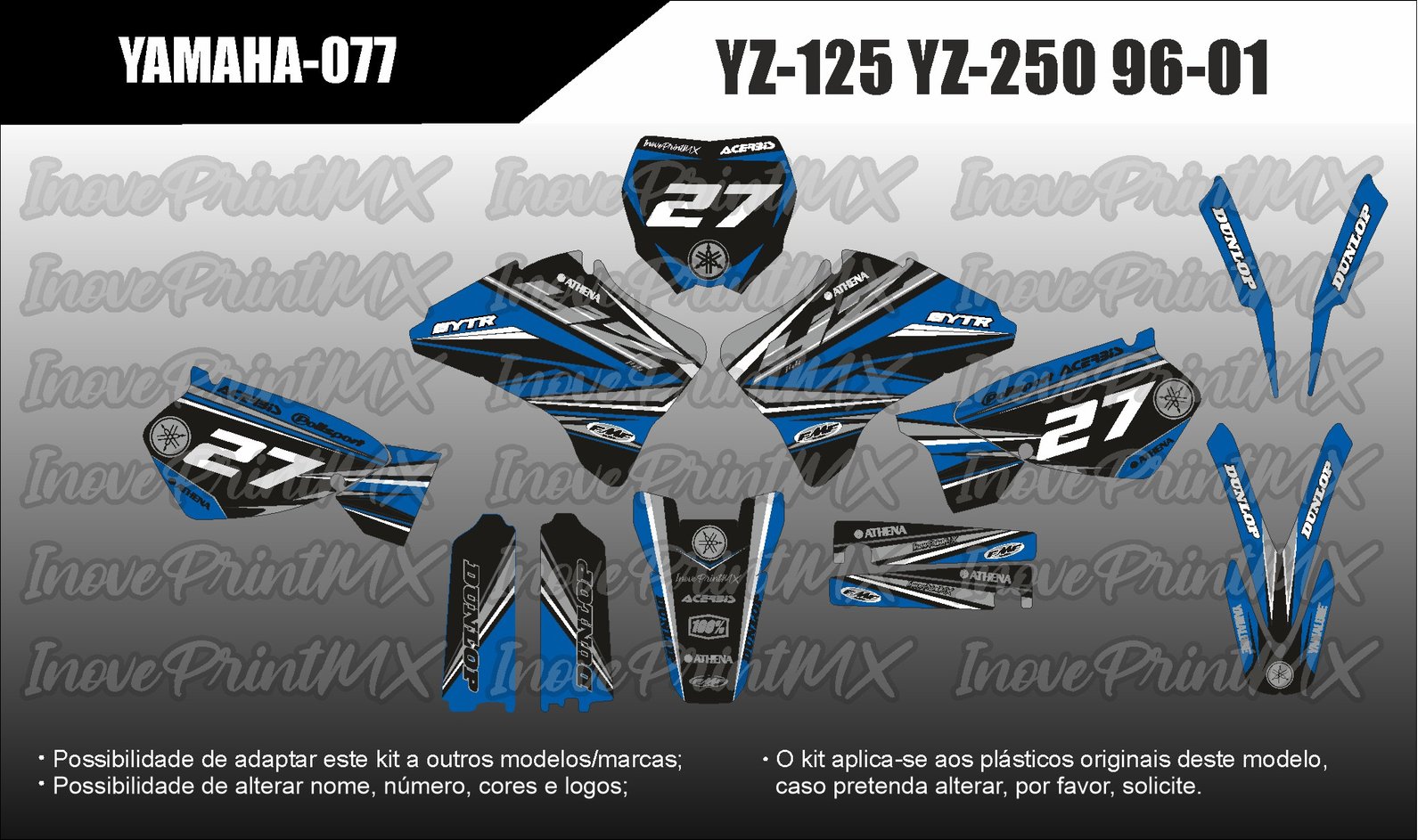 Yamaha YZ-125 YZ-250 96 - 01