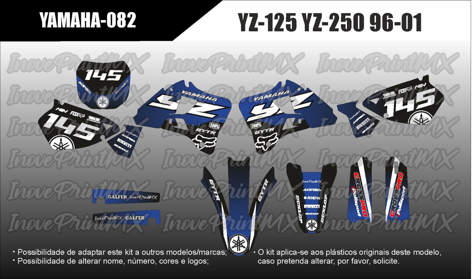 Yamaha YZ-125 YZ-250 96 - 01