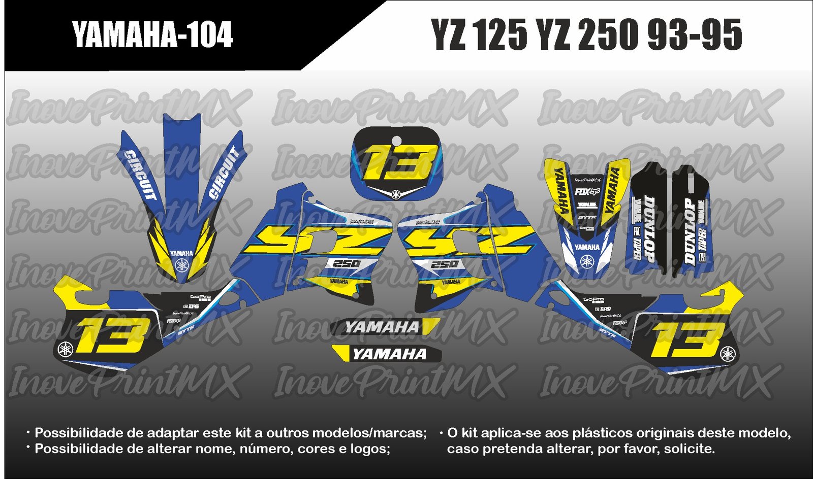 Yamaha YZ-125 YZ-250 93 - 95