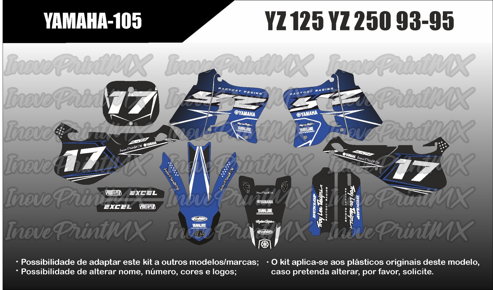 Yamaha YZ-125 YZ-250 93 - 95